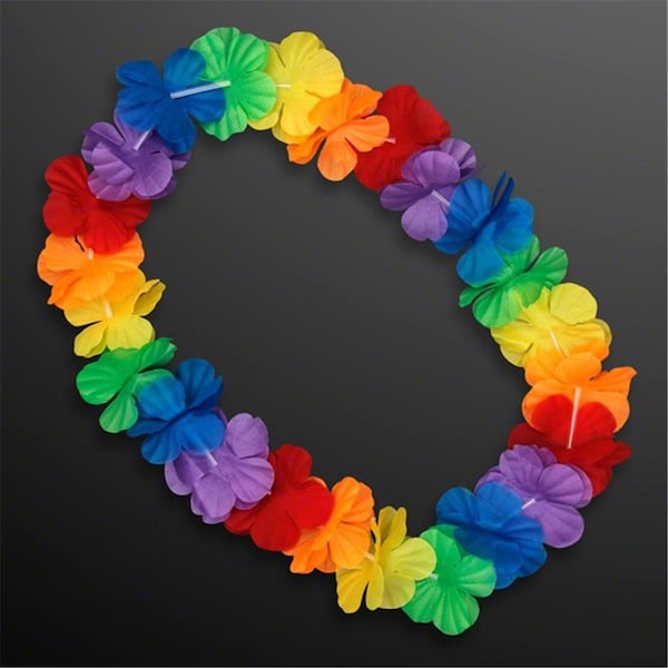 Endless Games Hawaiian Flower Lei Necklace, Rainbow EN2800543 - main